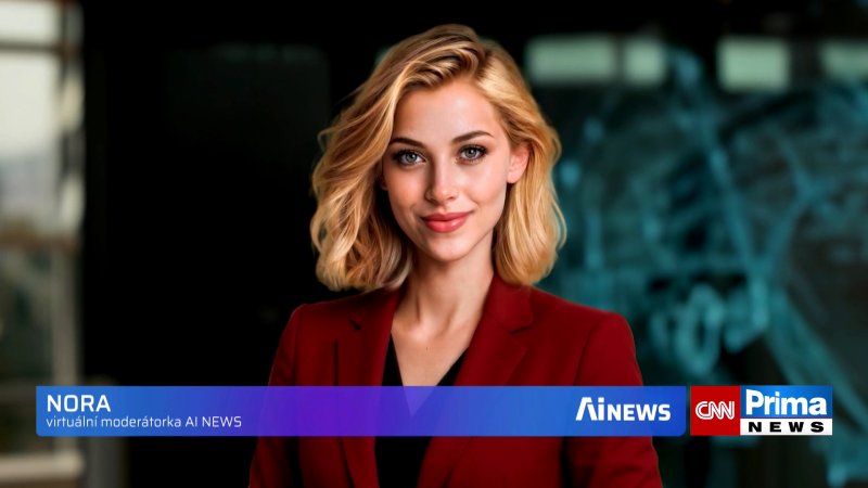 AI moderátorka Nora poprvé na obrazovce. Divákům CNN Prima NEWS poradila, jak ušetřit čas