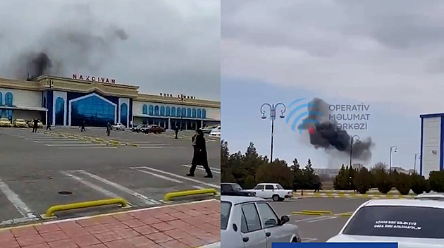 Letiště v ázerbájdžánské exklávě Nachičevan zasáhl dron, Írán obvinil Izrael