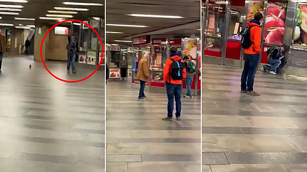 „Chceš přes držku?“ Muž v pražském metru usměrňoval hajlujícího muže